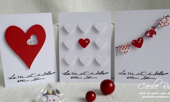 Des Mini-cartes #7 – Plein de petits cœurs pour la Saint-Valentin.